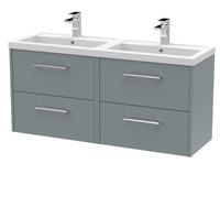 1200 WH 4-Drawer Vanity & Double Basin