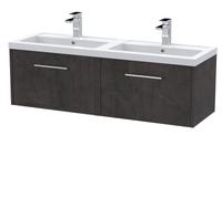 1200 WH 2-Drawer Vanity & Double Basin