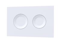 Round Dual Flush Push Button White