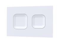 Square Dual Flush Push Button White