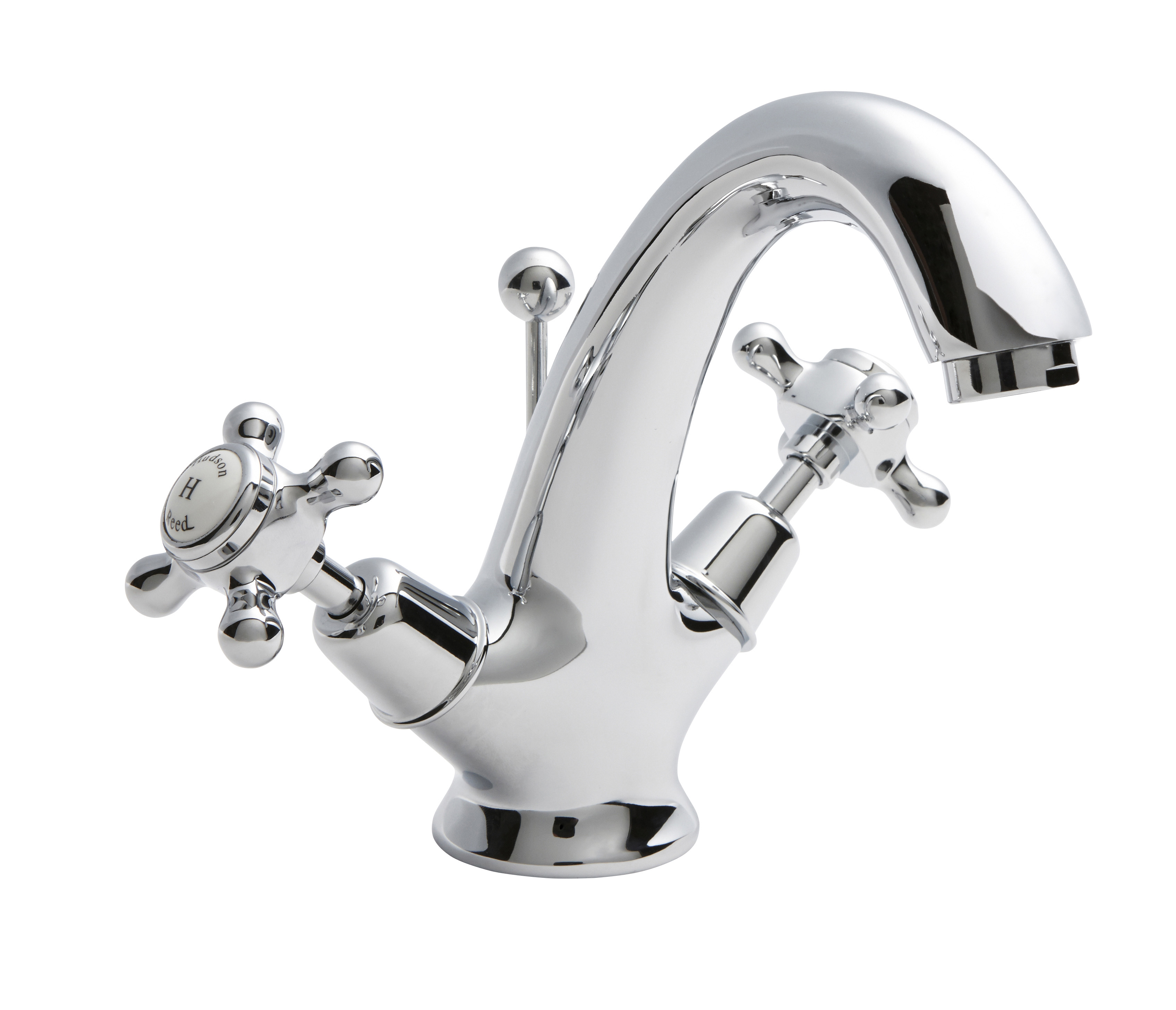 Hudson Reed | Taps | White Topaz With Crosshead | Wall Mounted 