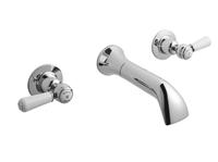 Wall Mount 3TH Basin Tap Dome Lever