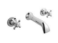 Wall Mount 3TH Basin Tap Dome Crosshead