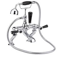 Topaz Black lever bath shower mixer