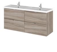 1200 WH 4-Drawer Vanity W/Double Basin