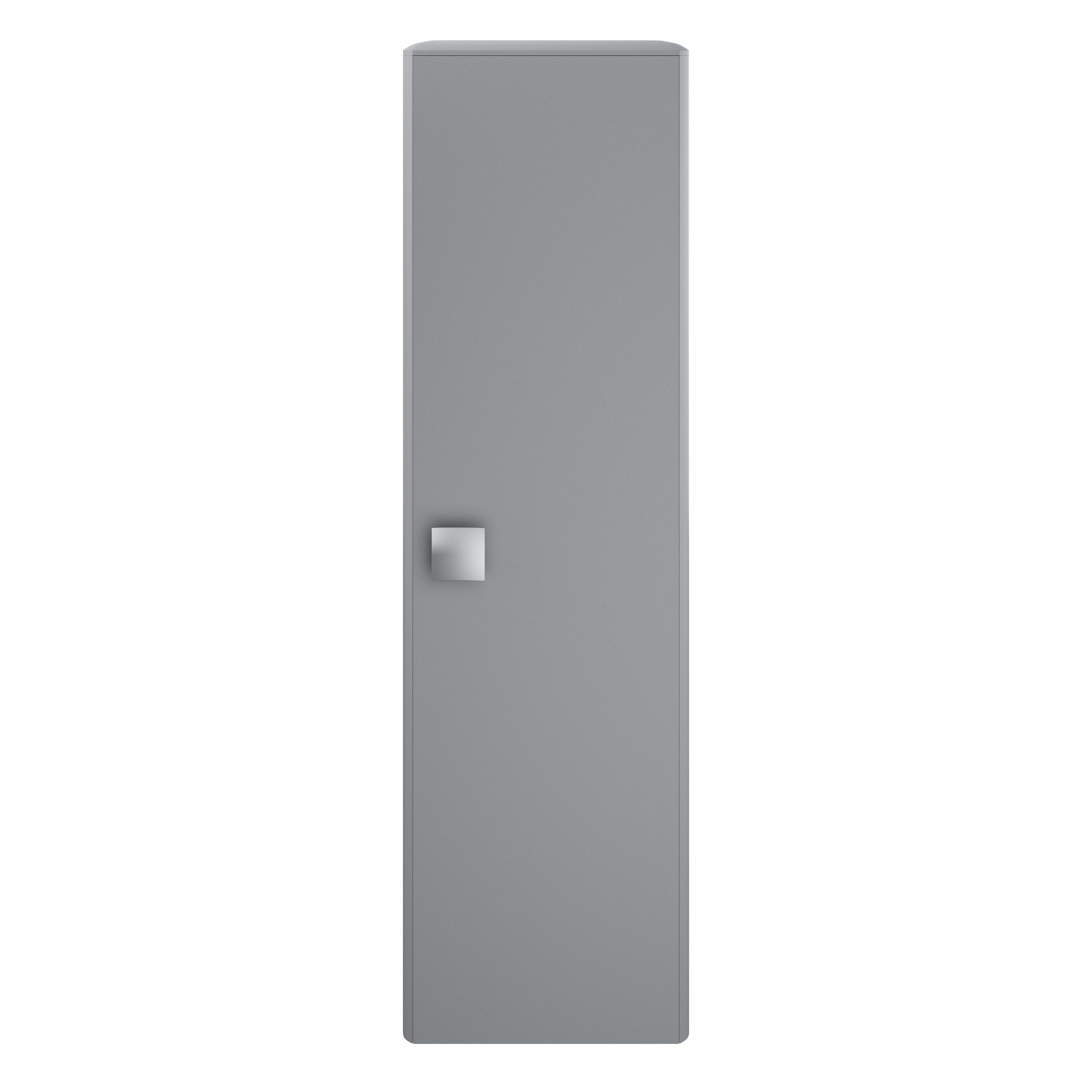 1 Soft Close Door and 2 Shelves Hudson Reed SAR262 Sarenna ǀ Modern Bathroom Wall Hung Tall Unit Dove Grey 1200mm x 350mm x 250mm 350mm 