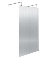 1000 Fluted Wetroom Screen with Arms and