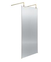800 Fluted Wetroom Screen with Arms and