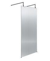 800 Fluted Wetroom Screen with Arms and