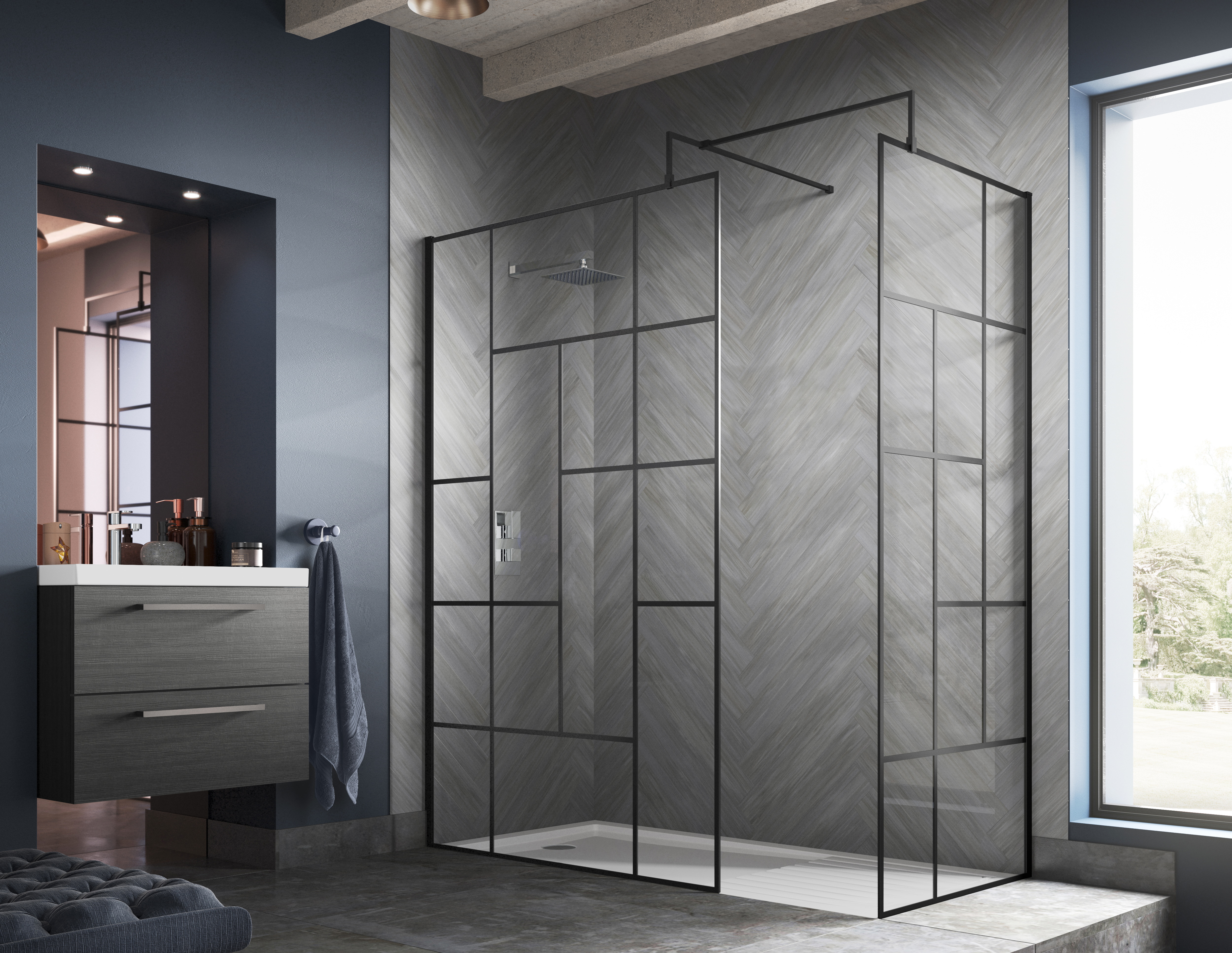 Abstract Wetroom Screens